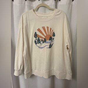 C&C California Cream Graphic Women Sweater